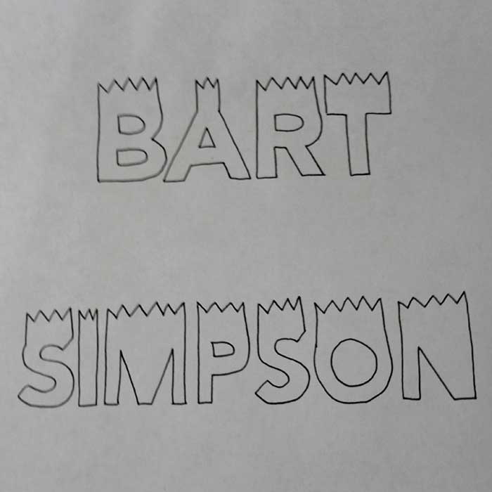 Bart Simpson sketch 1