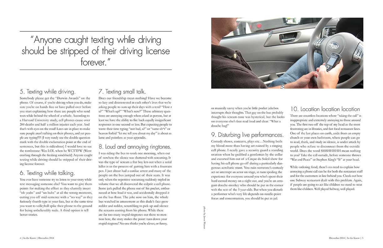 The second spread in the magazine layout.