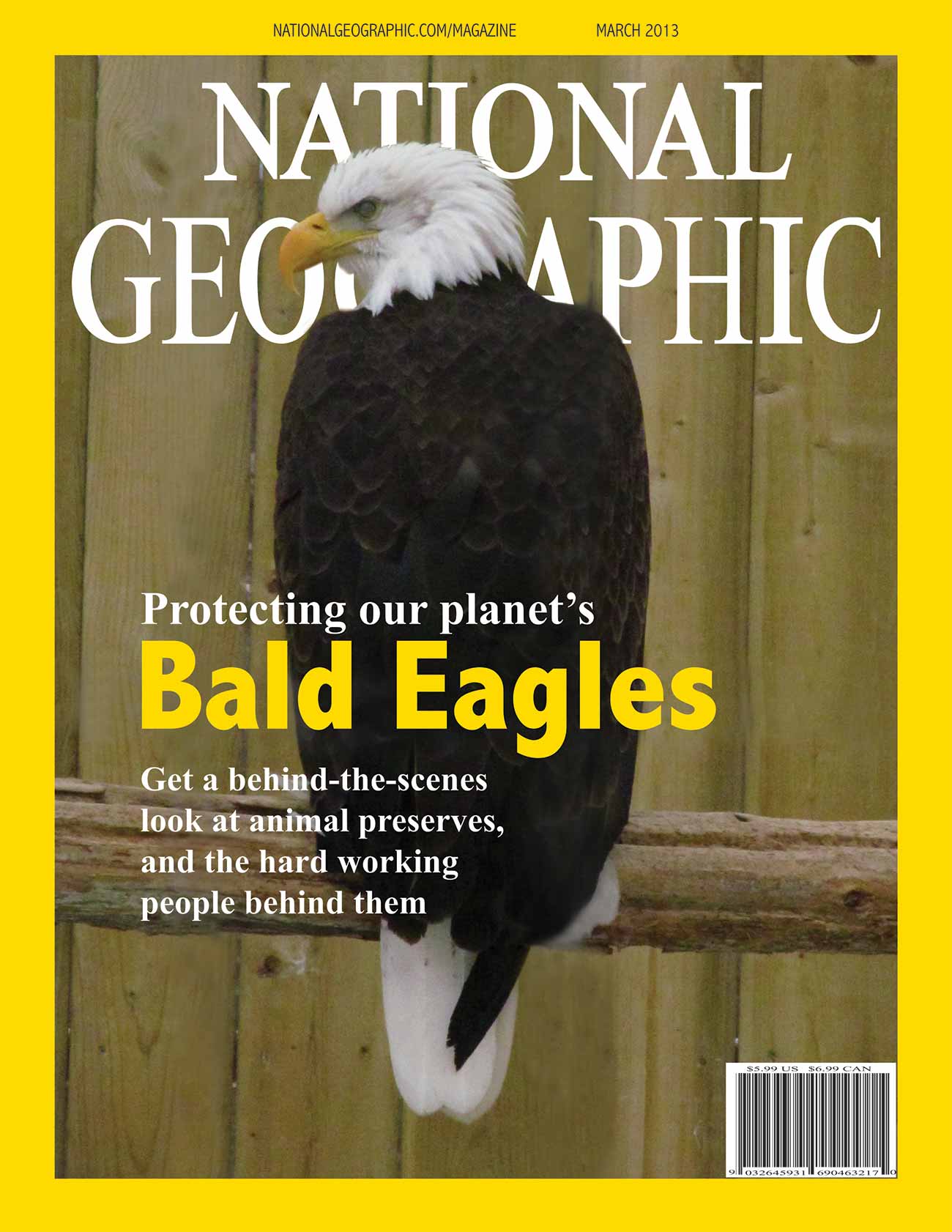 A magazine cover design for National Geographic.